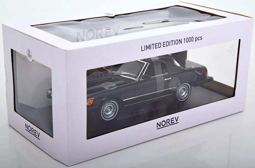 Mercedes Benz 450SL R107 1979 Cabrio black Limited 1000pcs 1:18 NOREV 183724 Мерцедес Бенц 450СЛ Кабрио черен отваряем