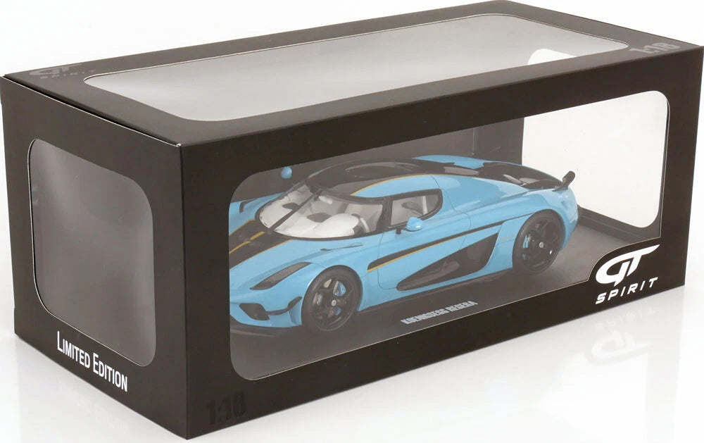 Koenigsegg Regera blue 2018 Limited 1:18 GT Spirit GT881 Кьонигсег Регера 2018 син Лимитирана