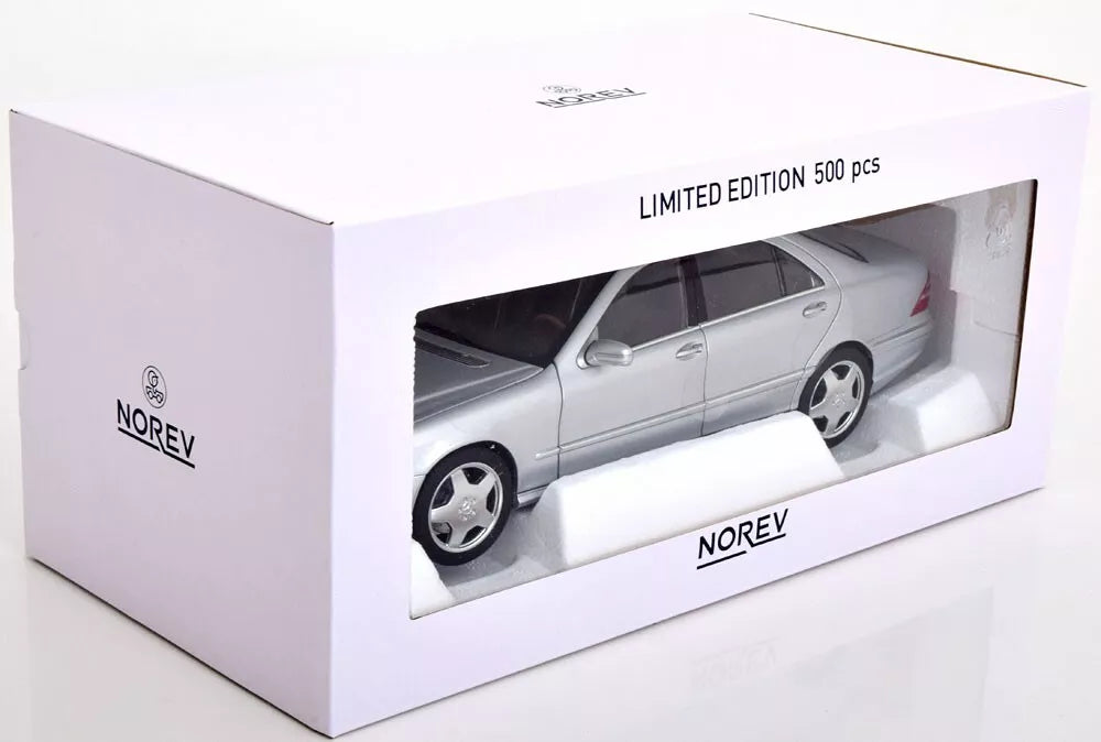 Mercedes Benz S55 AMG W220 grey Limited 500pcs 1:18 NOREV 183816 Мерцедес Бенц С55 АМГ сив отваряем Лимитирана 500