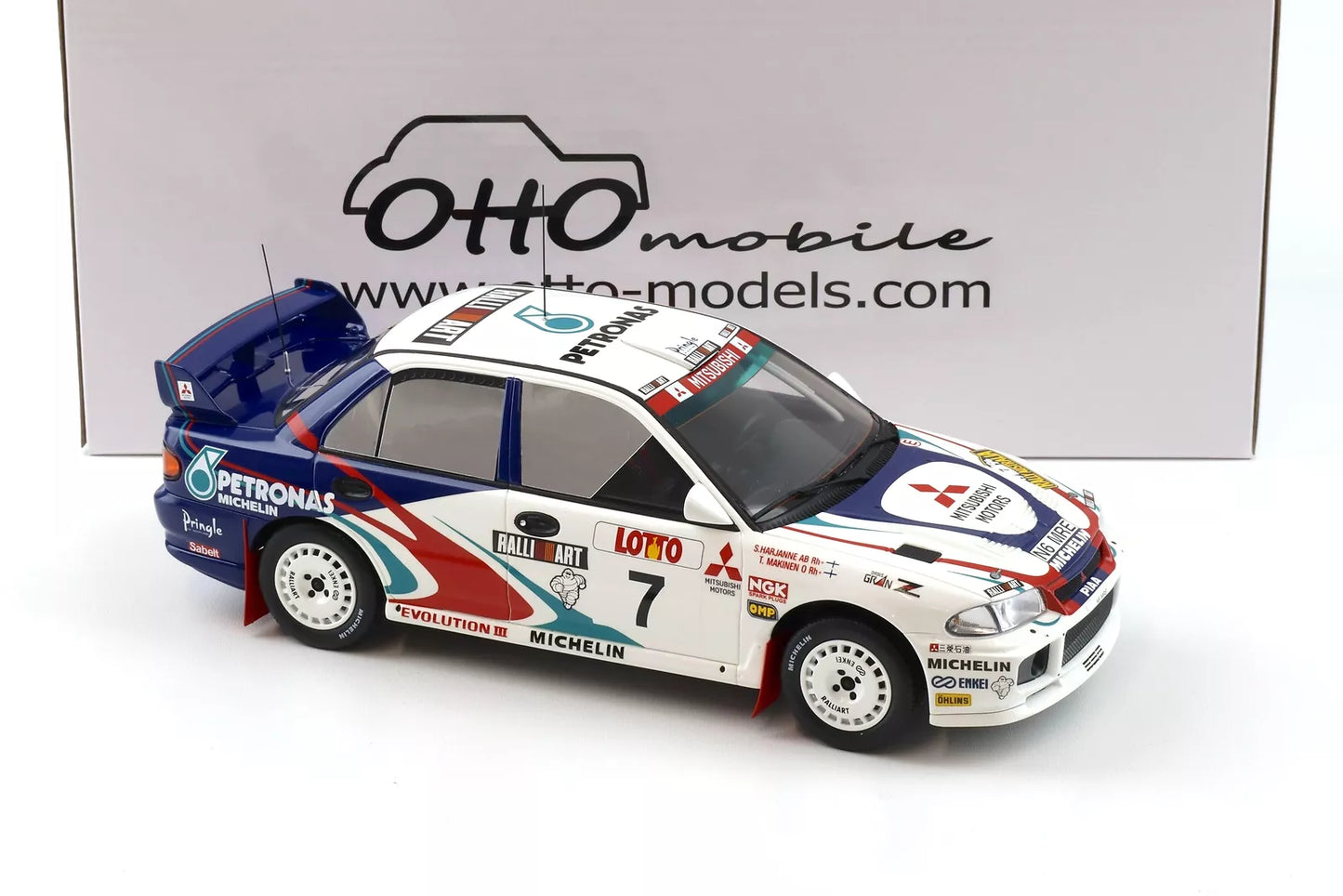 Mitsubishi Lancer EVO3 Makinen Australia Rally Limitiert 1:18 OTTO OT475 Митсубиши Лансер Ево 3 Рали Макинен Лимитирана