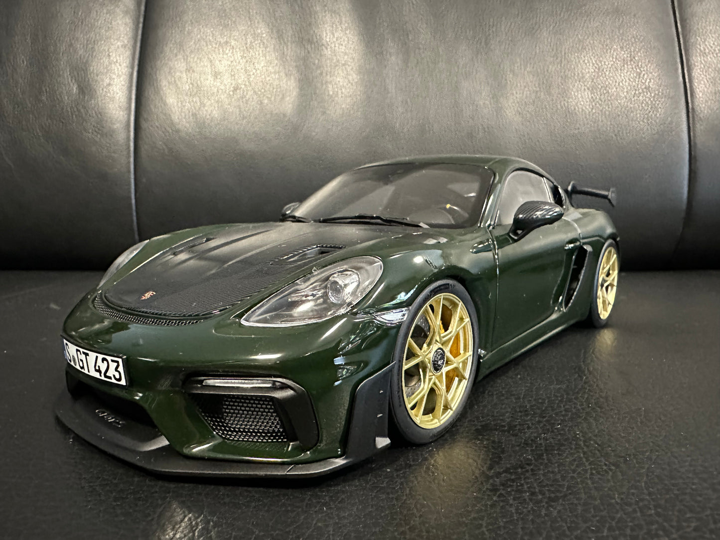 Porsche Cayman GT4 RS brewster green 2023 Weissach 1:18 GT Norev 187250 Порше Кайман ГТ4 РС зелен