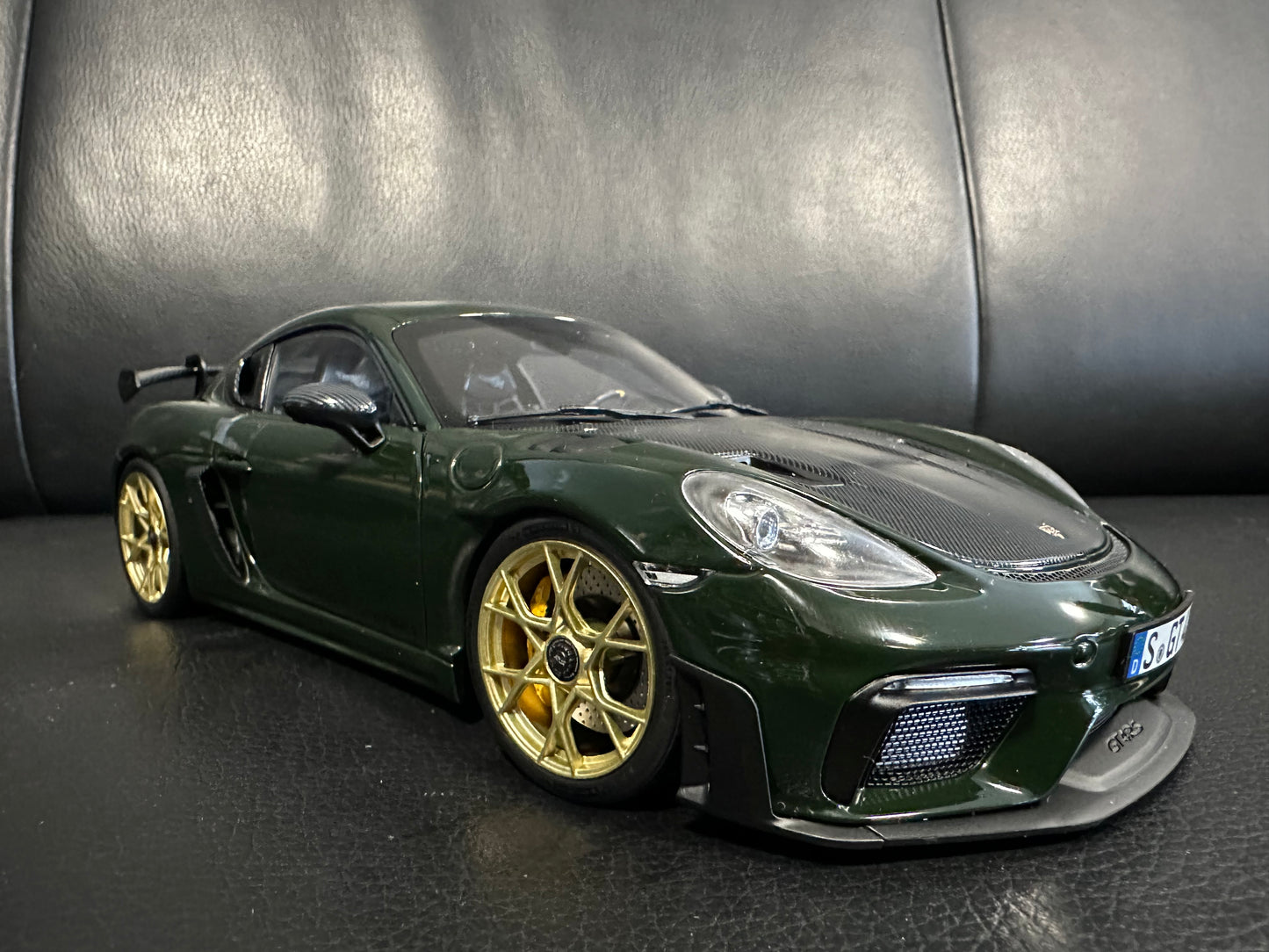 Porsche Cayman GT4 RS brewster green 2023 Weissach 1:18 GT Norev 187250 Порше Кайман ГТ4 РС зелен