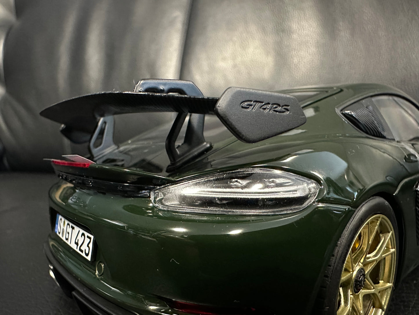 Porsche Cayman GT4 RS brewster green 2023 Weissach 1:18 GT Norev 187250 Порше Кайман ГТ4 РС зелен