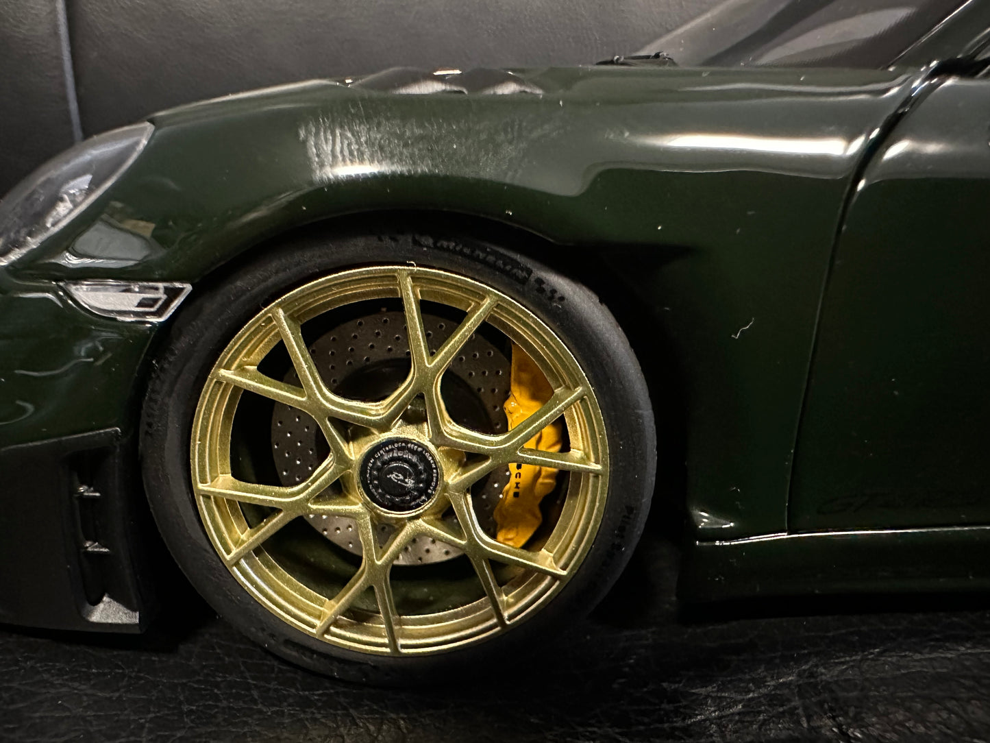 Porsche Cayman GT4 RS brewster green 2023 Weissach 1:18 GT Norev 187250 Порше Кайман ГТ4 РС зелен