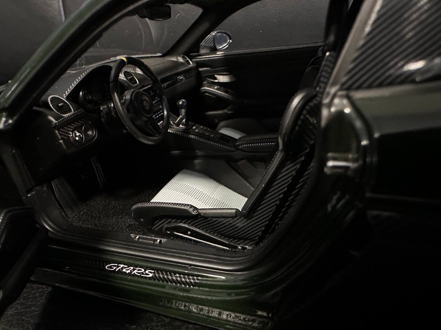 Porsche Cayman GT4 RS brewster green 2023 Weissach 1:18 GT Norev 187250 Порше Кайман ГТ4 РС зелен