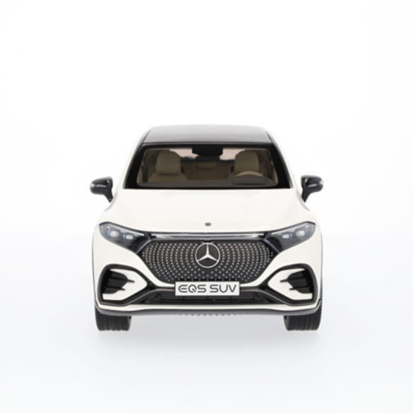 Mercedes Benz EQS SUV X296 AMG white 1:18 NOREV B66960590 Мерцедес Бенц бял отваряем