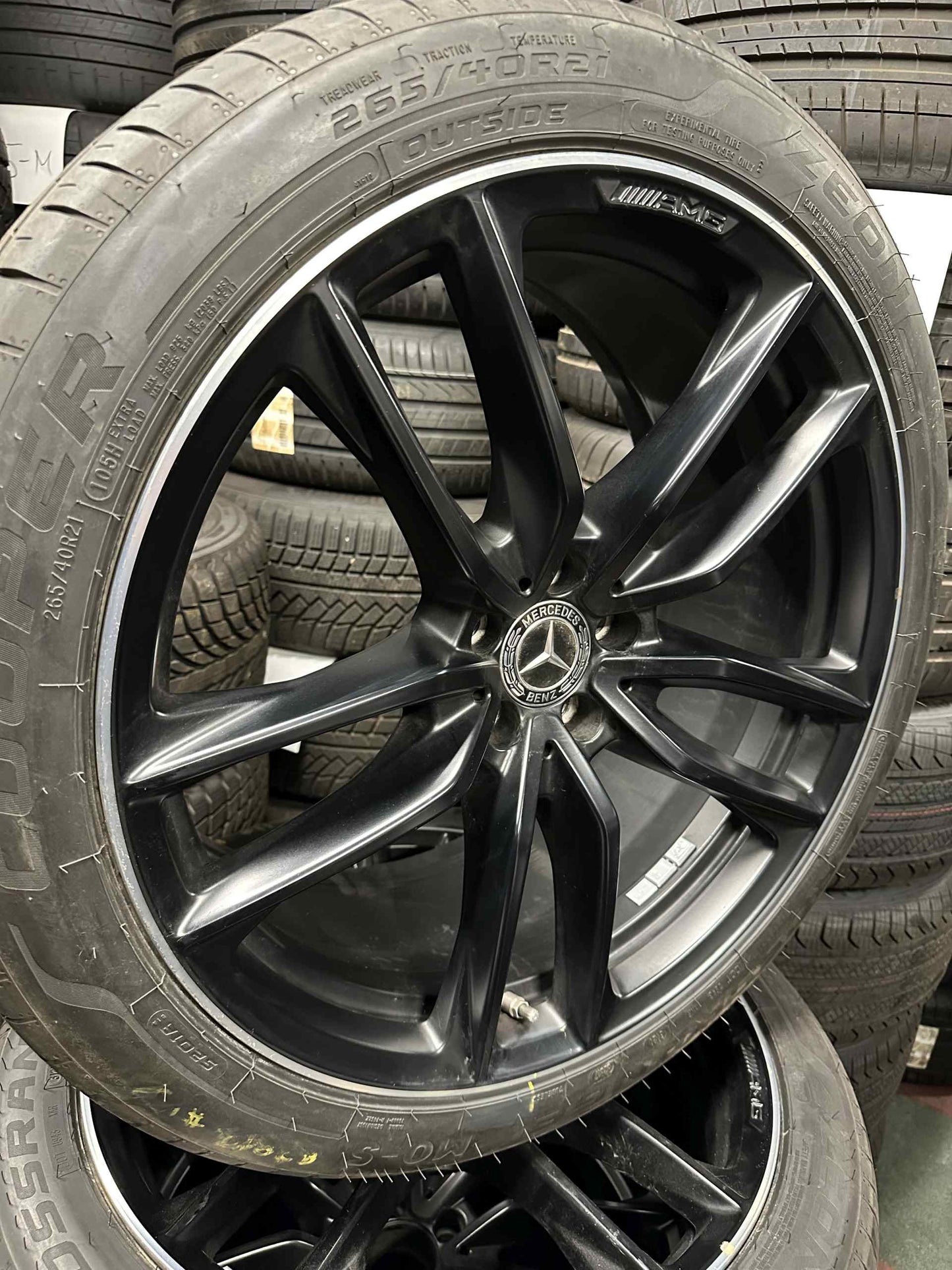 Като Нови Mercedes ML GLE W166 AMG 265 40 21 Zoll Мерцедес МЛ ГЛЕ 265 40 21 цола АМГ алуминиеви джанти летен комплект летни гуми