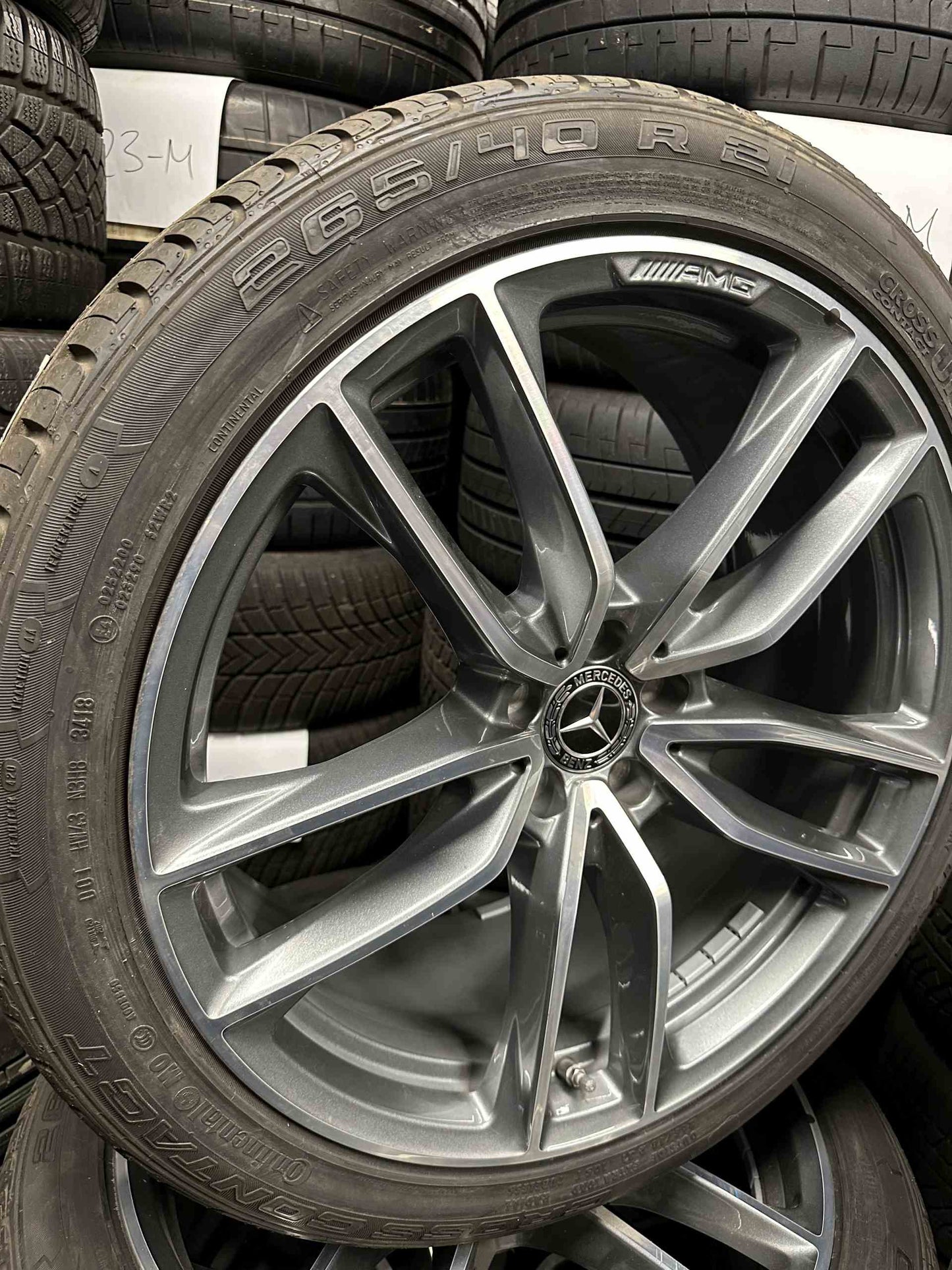 Като Нови Mercedes ML GLE W166 AMG 265 40 21 Zoll Мерцедес МЛ ГЛЕ 265 40 21 цола АМГ алуминиеви джанти летен комплект летни гуми