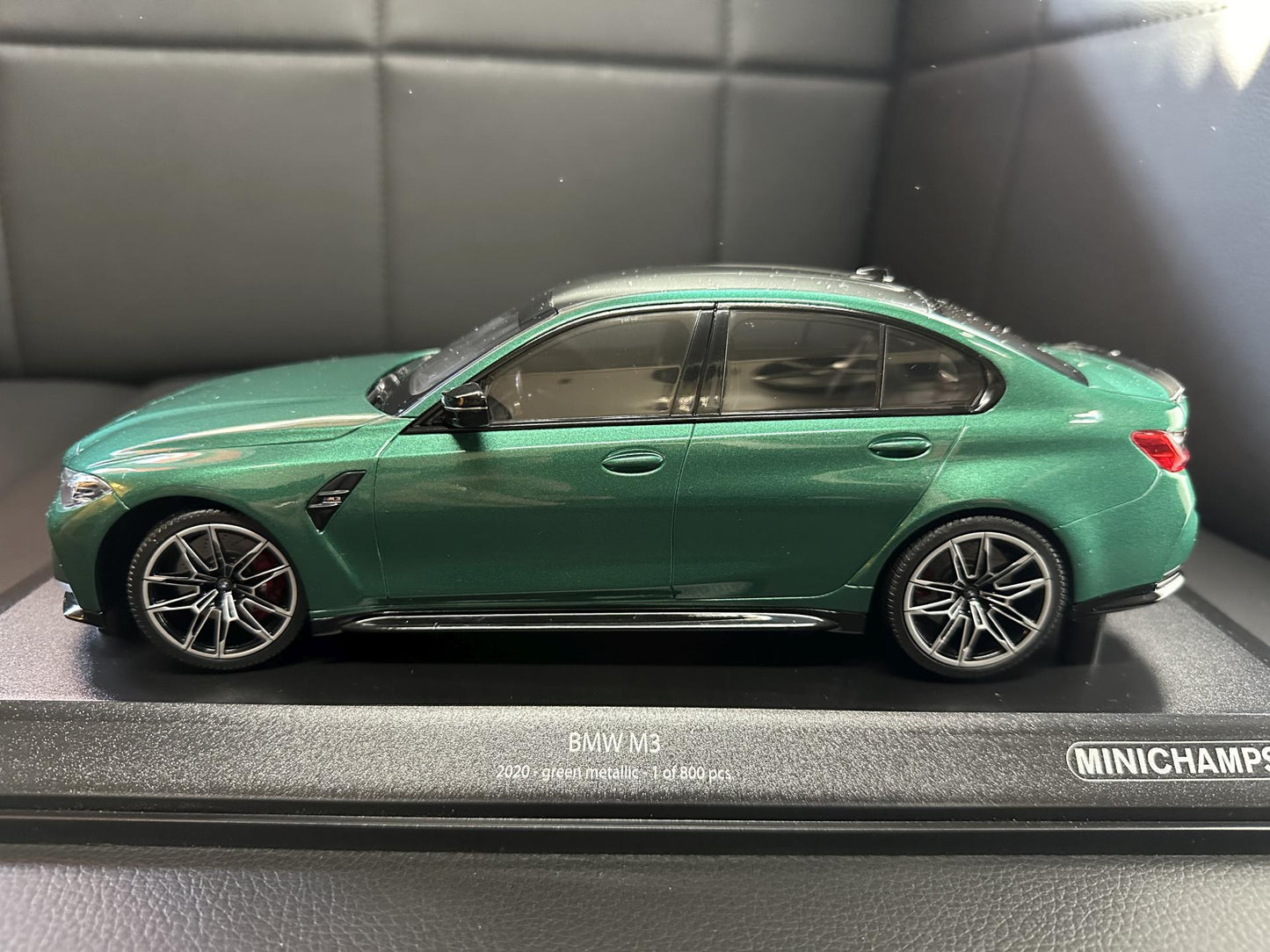 Bmw M3 G80 2020 Limousine green Limitiert 1/800 1:18 Minichamps 155020200 Бмв M3 G80 зелен Лимитирана
