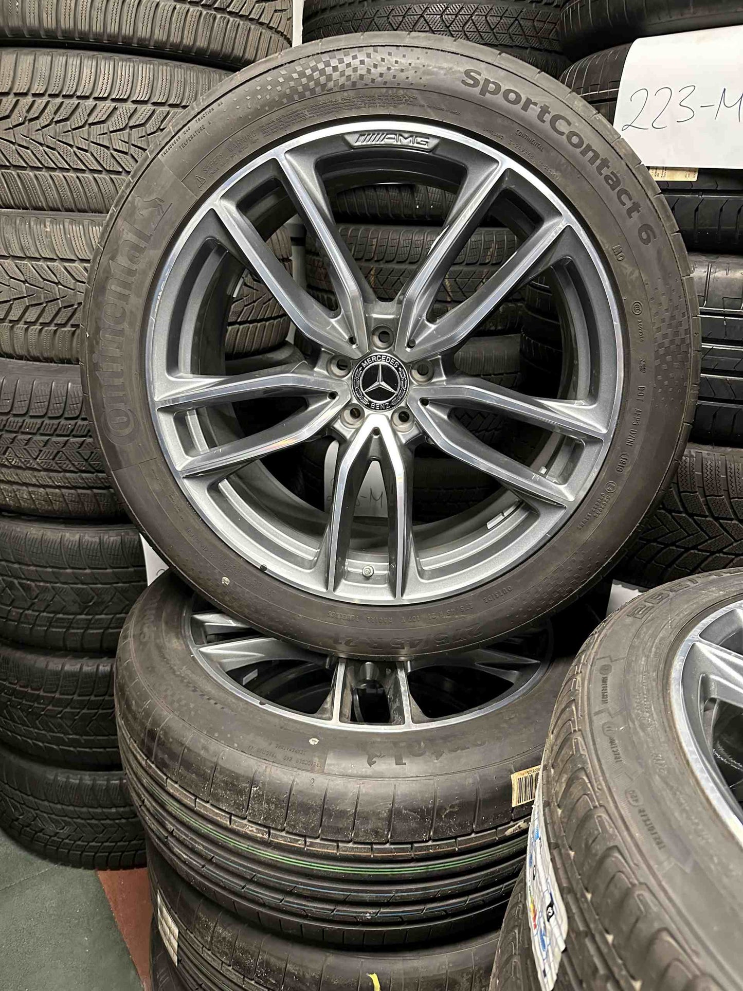 Като Нови Mercedes GLS X166 W166 275 45 21 Zoll AMG Мерцедес ГЛС 275 45 21 цола АМГ джанти летен комплект летни гуми