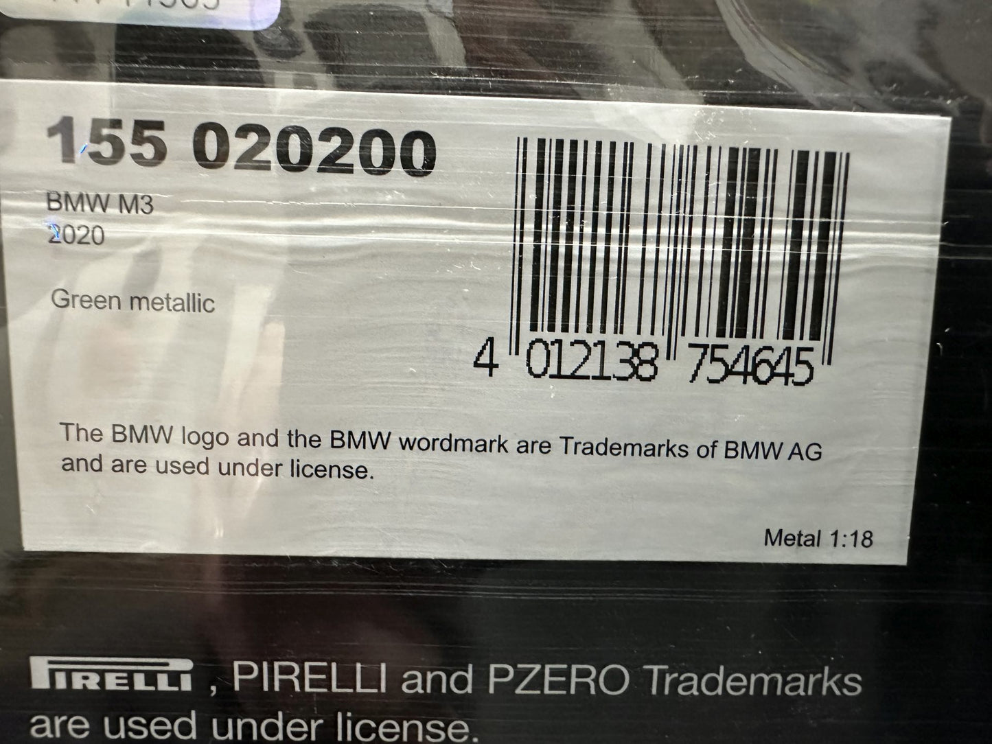 Bmw M3 G80 2020 Limousine green Limitiert 1/800 1:18 Minichamps 155020200 Бмв M3 G80 зелен Лимитирана