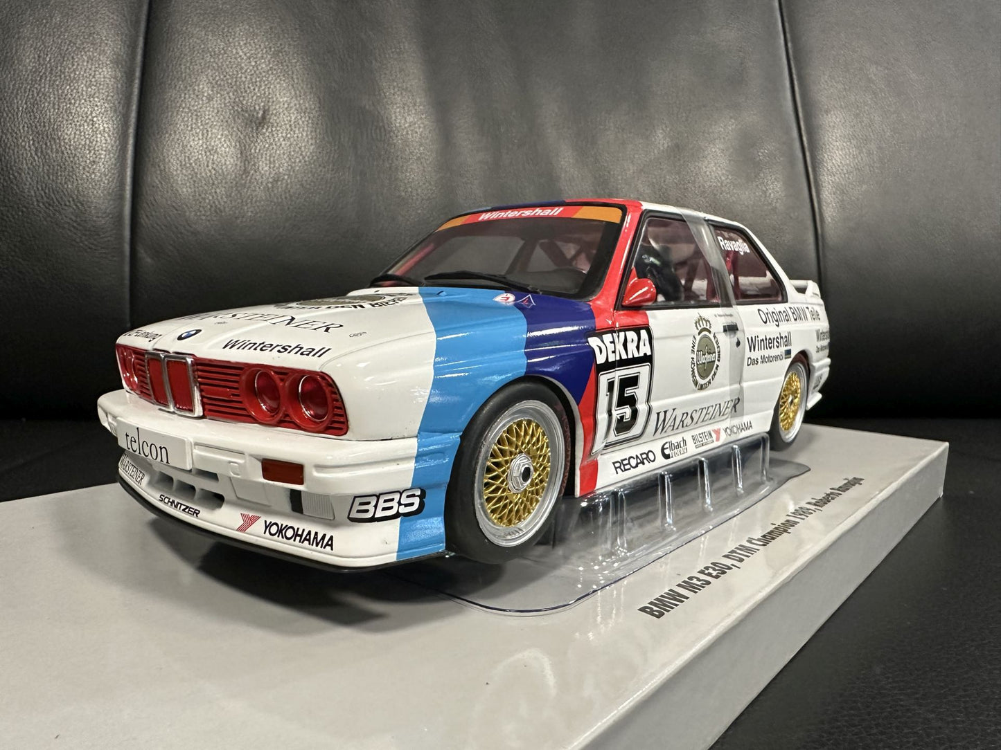 Bmw M3 DTM 1989 Roberto Ravaglia white 1:18 WERK 83 W18038002C Бмв M3 DTM 1989 бял