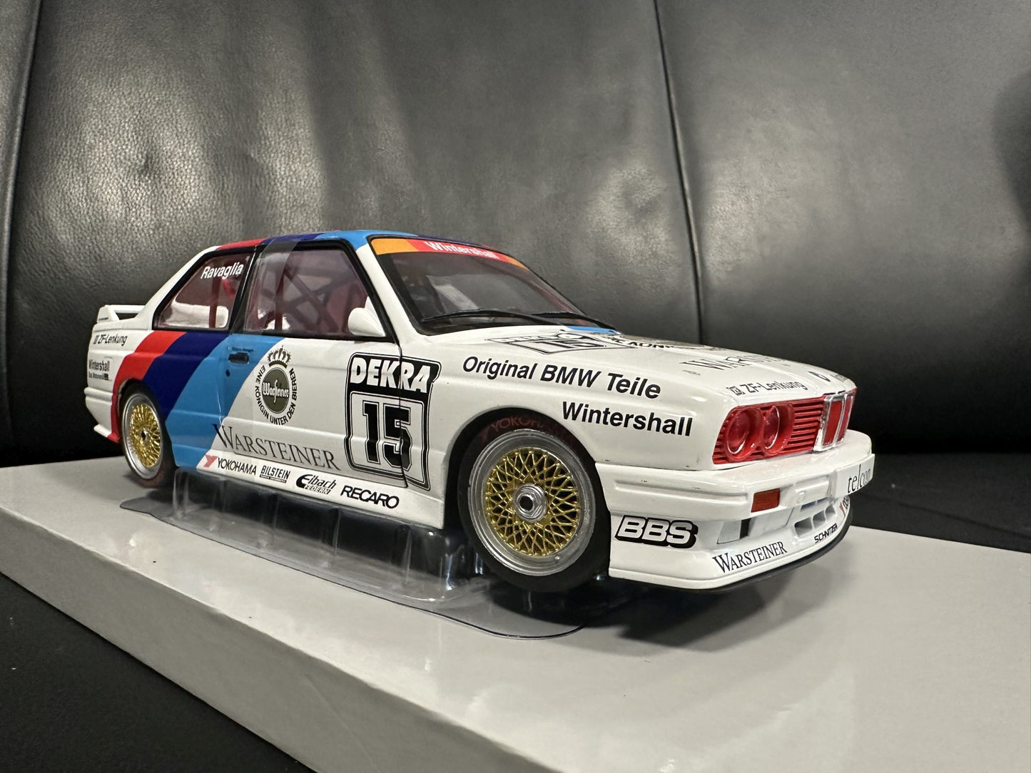 Bmw M3 DTM 1989 Roberto Ravaglia white 1:18 WERK 83 W18038002C Бмв M3 DTM 1989 бял