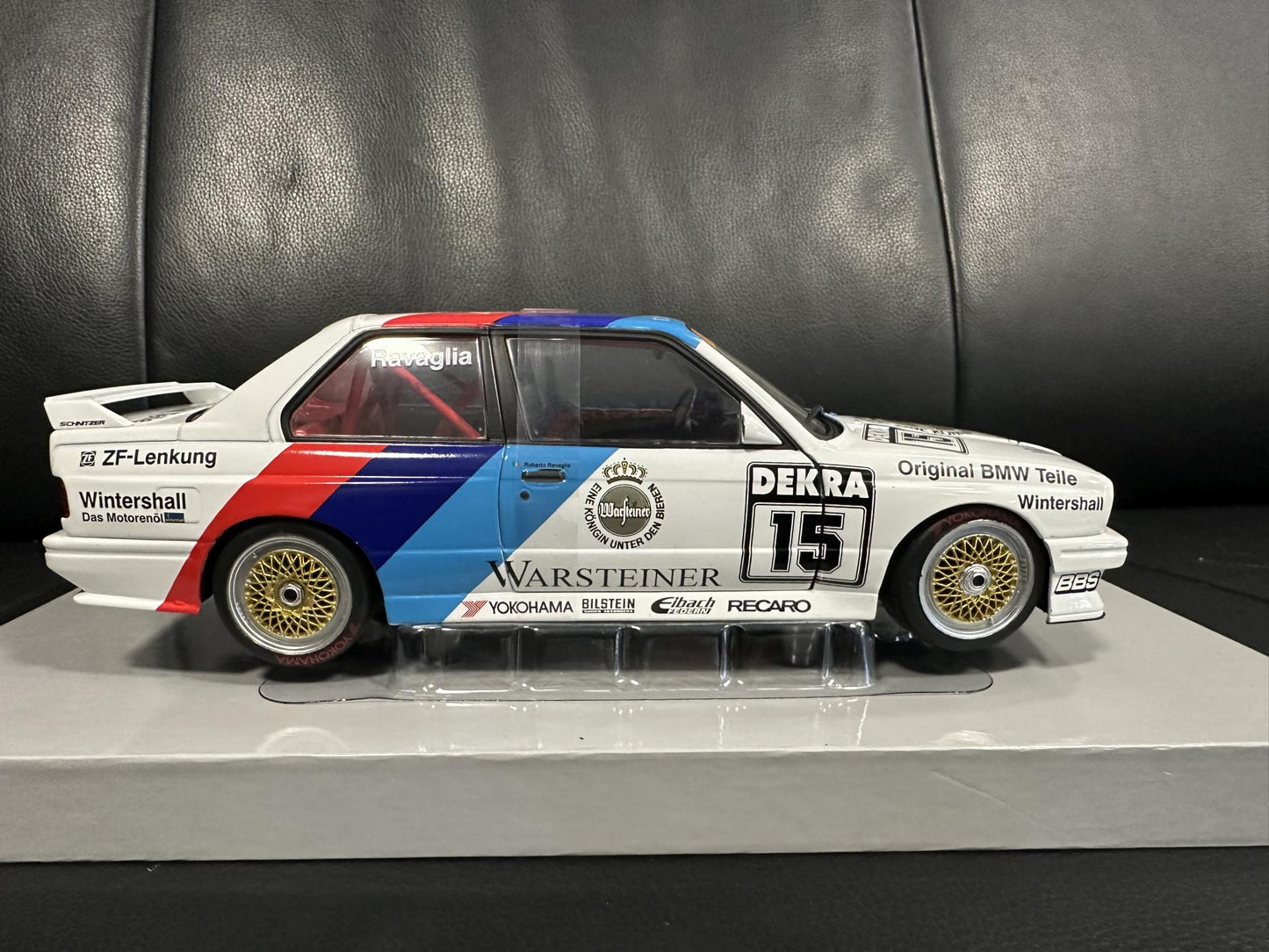 Bmw M3 DTM 1989 Roberto Ravaglia white 1:18 WERK 83 W18038002C Бмв M3 DTM 1989 бял