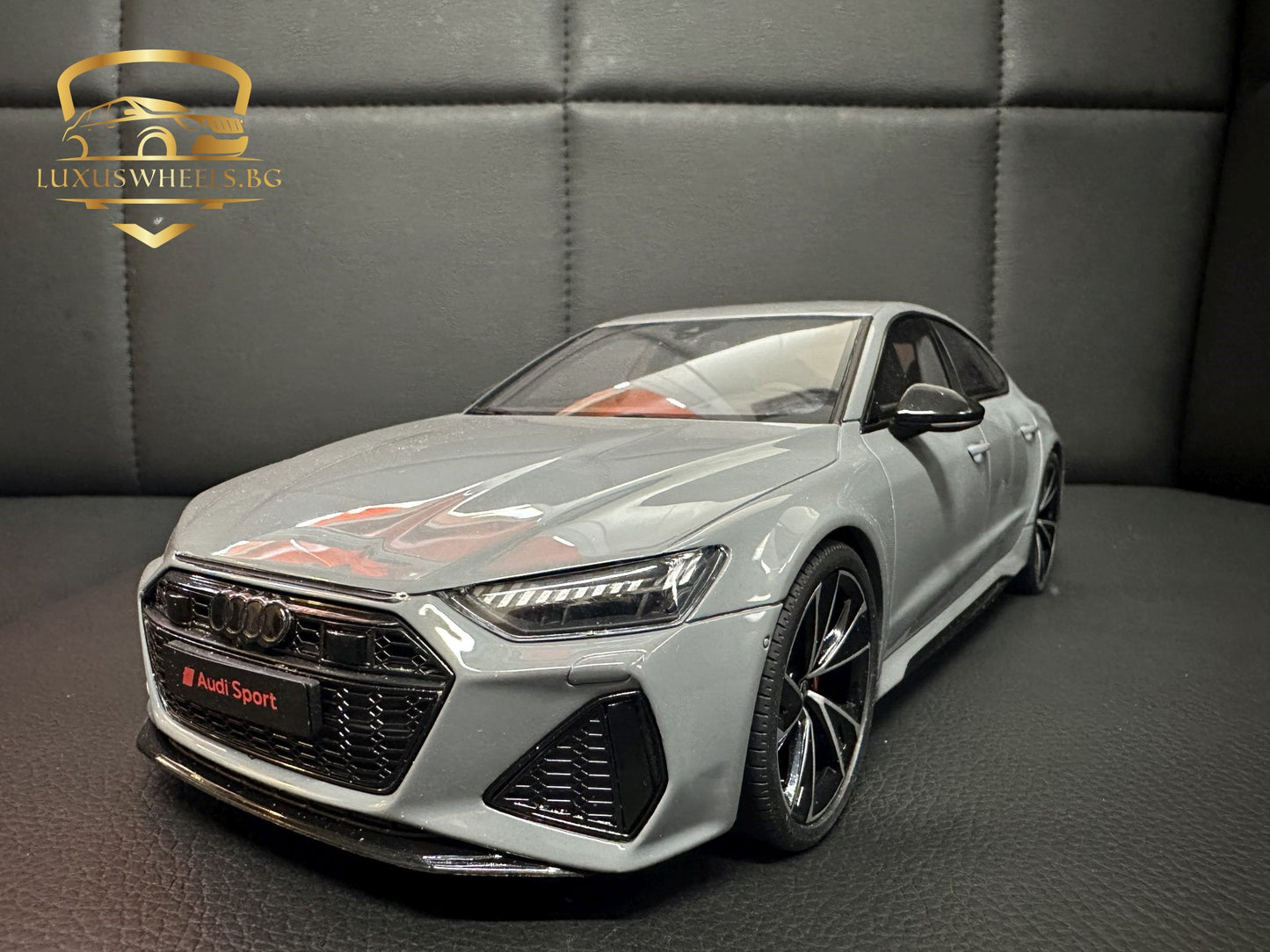 Audi RS7 Sportback nardo grey Limitiert 503/1100 1:18 GT Spirit GT823 Ауди РС7 сив Лимитирана