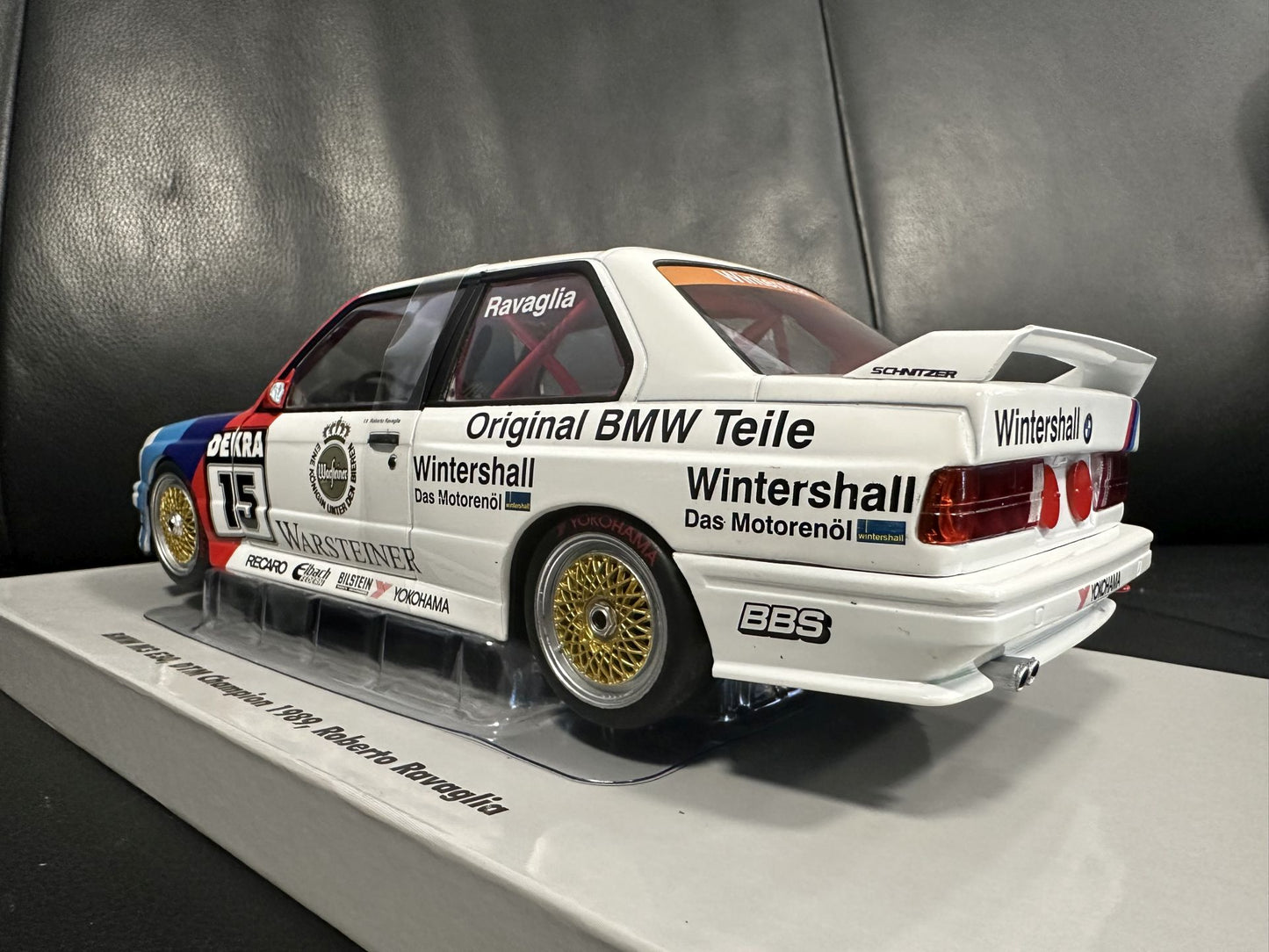 Bmw M3 DTM 1989 Roberto Ravaglia white 1:18 WERK 83 W18038002C Бмв M3 DTM 1989 бял