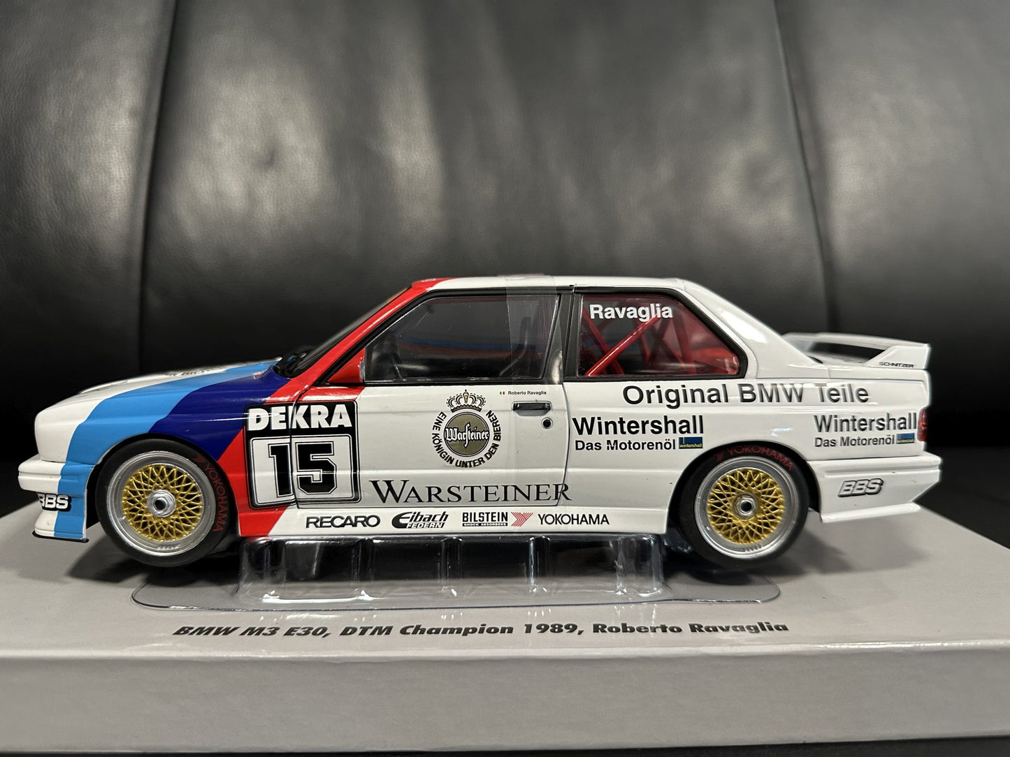 Bmw M3 DTM 1989 Roberto Ravaglia white 1:18 WERK 83 W18038002C Бмв M3 DTM 1989 бял