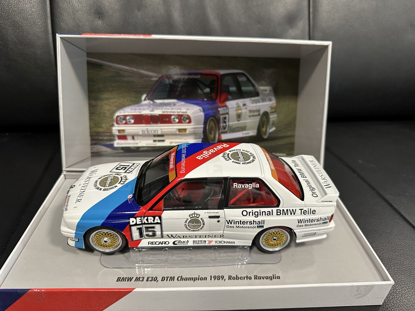 Bmw M3 DTM 1989 Roberto Ravaglia white 1:18 WERK 83 W18038002C Бмв M3 DTM 1989 бял