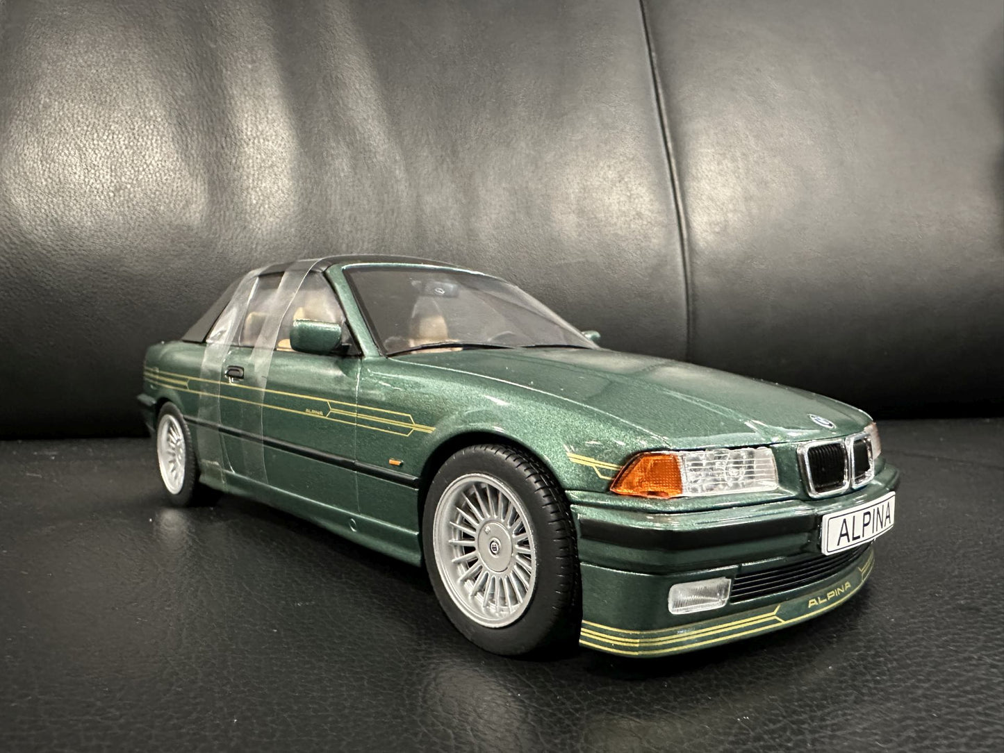 Bmw Alpina E36 B3 3.2 1996 green Cabrio 1:18 Modelcar MCG 18321 Бмв Е36 Алпина зелен Кабрио отваряем