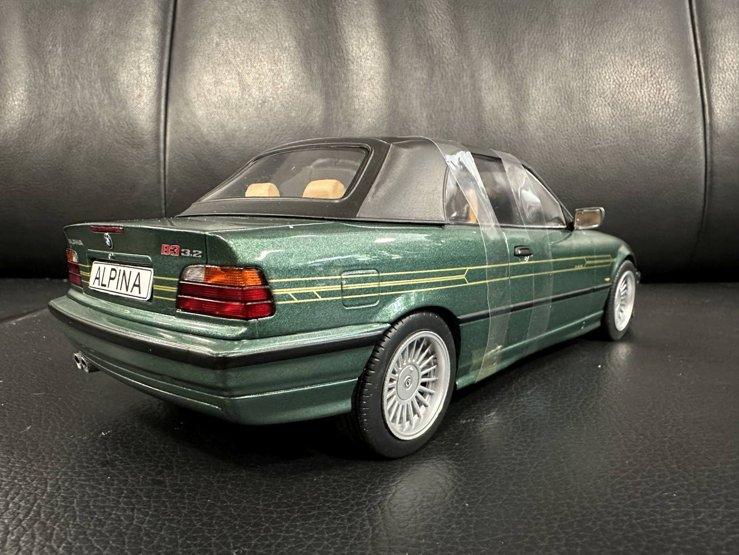 Bmw Alpina E36 B3 3.2 1996 green Cabrio 1:18 Modelcar MCG 18321 Бмв Е36 Алпина зелен Кабрио отваряем
