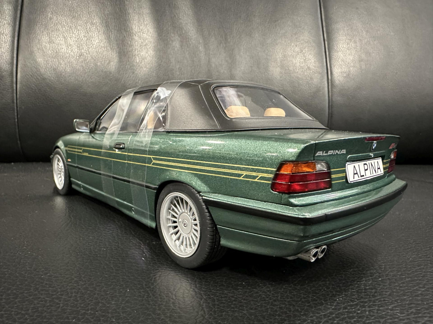 Bmw Alpina E36 B3 3.2 1996 green Cabrio 1:18 Modelcar MCG 18321 Бмв Е36 Алпина зелен Кабрио отваряем