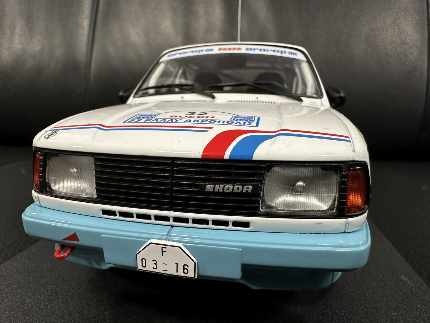 Skoda 130 LR WRC Rally Acropolis 1986 1:18 IXO 18RMC157B.22 Шкода 130 Рали Акрополис бял 1986