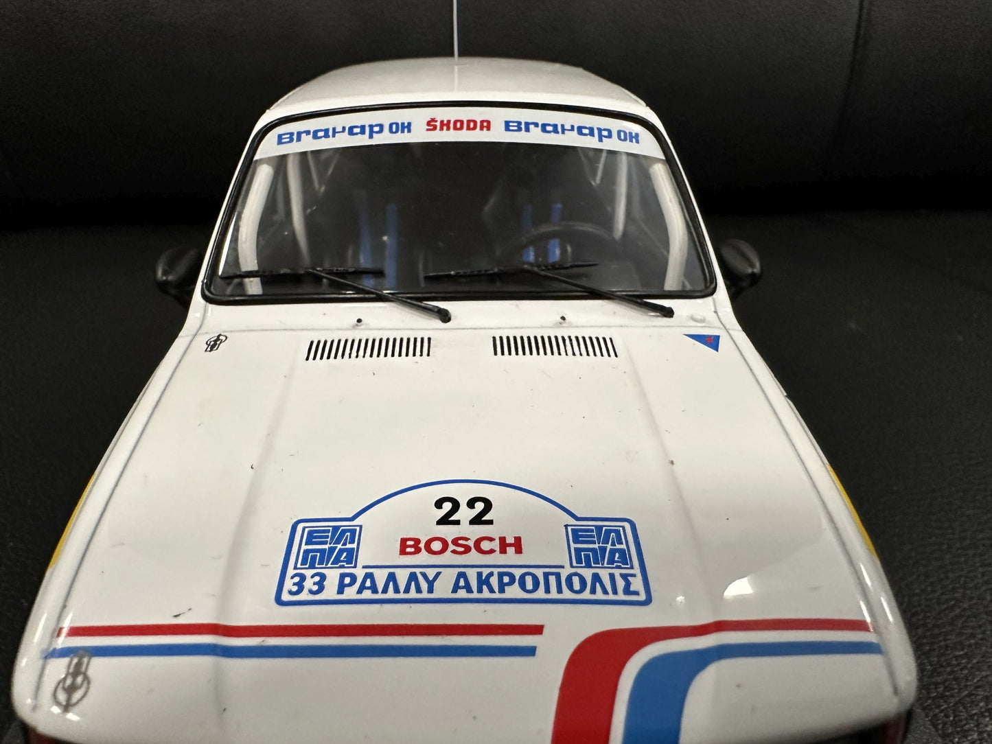 Skoda 130 LR WRC Rally Acropolis 1986 1:18 IXO 18RMC157B.22 Шкода 130 Рали Акрополис бял 1986