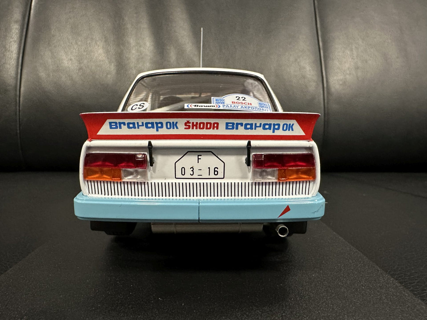 Skoda 130 LR WRC Rally Acropolis 1986 1:18 IXO 18RMC157B.22 Шкода 130 Рали Акрополис бял 1986