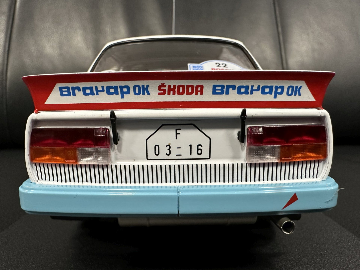 Skoda 130 LR WRC Rally Acropolis 1986 1:18 IXO 18RMC157B.22 Шкода 130 Рали Акрополис бял 1986