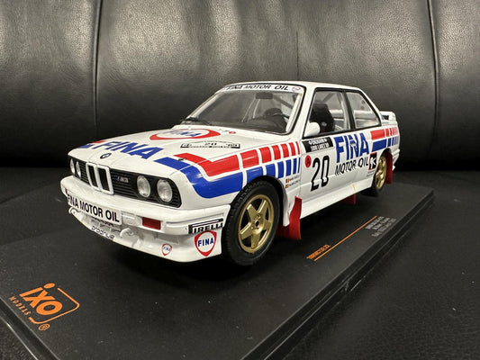 Bmw M3 E30 Rally 1000 Lakes 1989 Duez Lopes white 1:18 IXO 18RMC132.22 Бмв М3 Е30 1989 бял