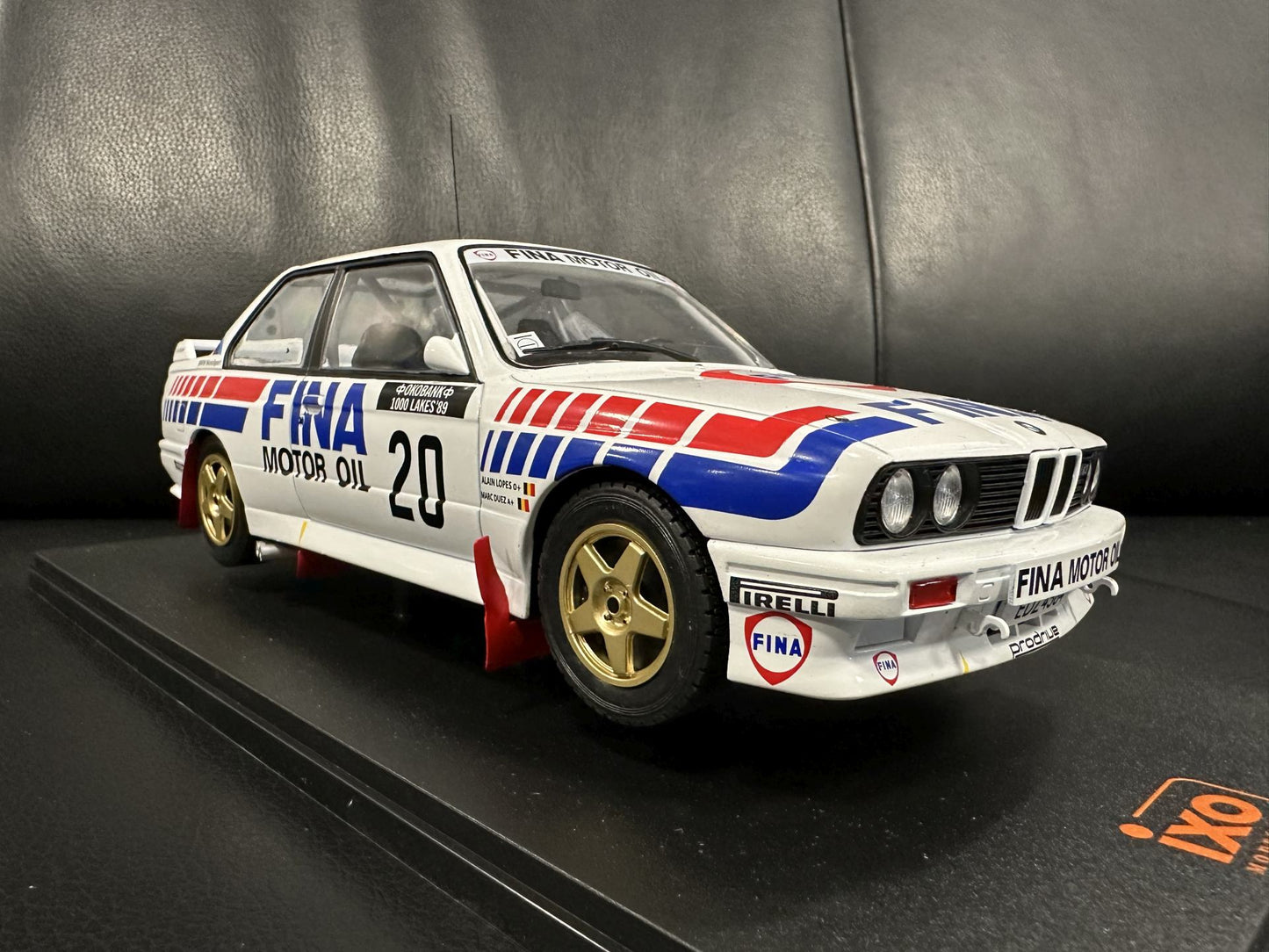 Bmw M3 E30 Rally 1000 Lakes 1989 Duez Lopes white 1:18 IXO 18RMC132.22 Бмв М3 Е30 1989 бял