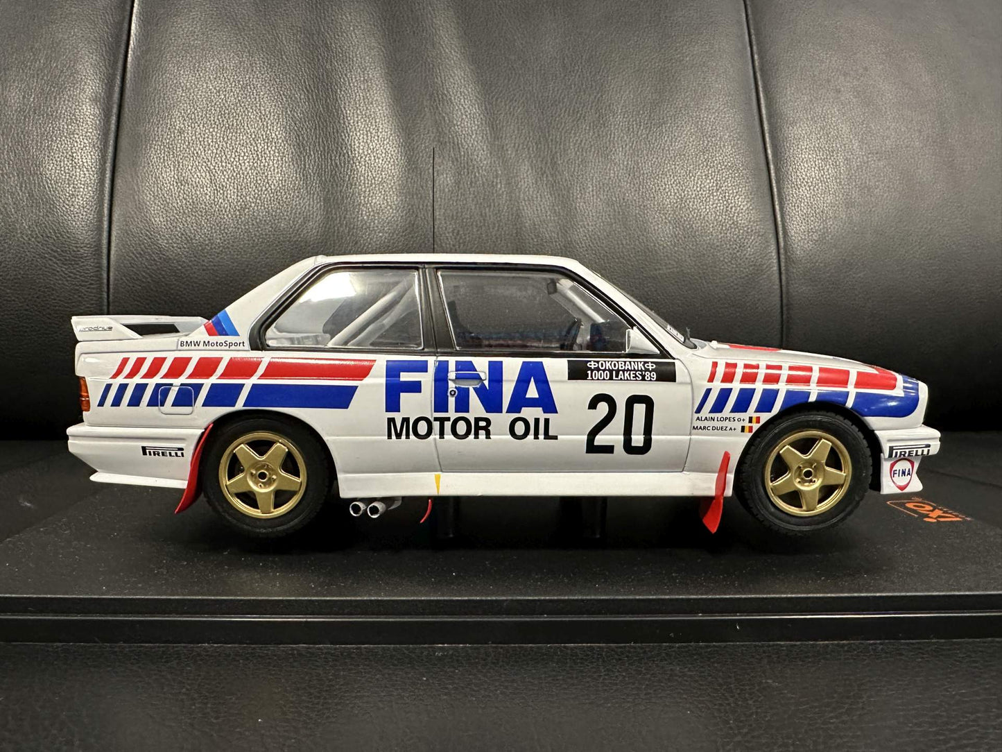 Bmw M3 E30 Rally 1000 Lakes 1989 Duez Lopes white 1:18 IXO 18RMC132.22 Бмв М3 Е30 1989 бял