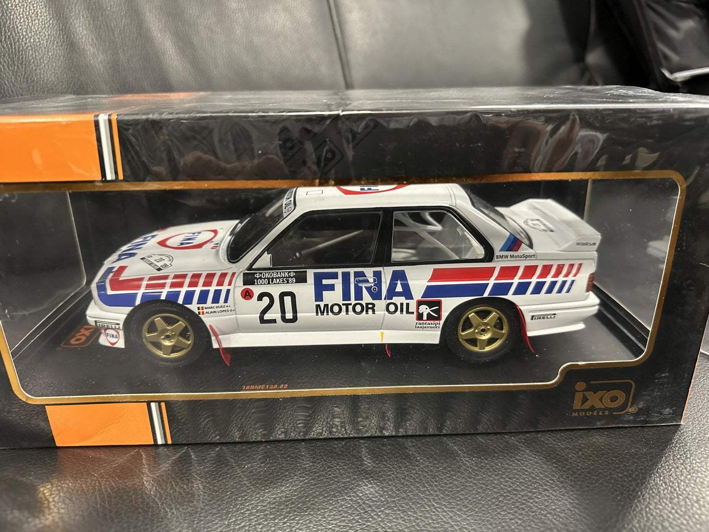 Bmw M3 E30 Rally 1000 Lakes 1989 Duez Lopes white 1:18 IXO 18RMC132.22 Бмв М3 Е30 1989 бял