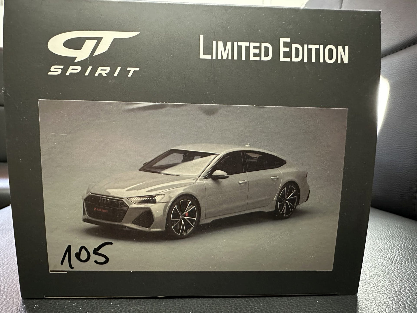 Audi RS7 Sportback nardo grey Limitiert 503/1100 1:18 GT Spirit GT823 Ауди РС7 сив Лимитирана