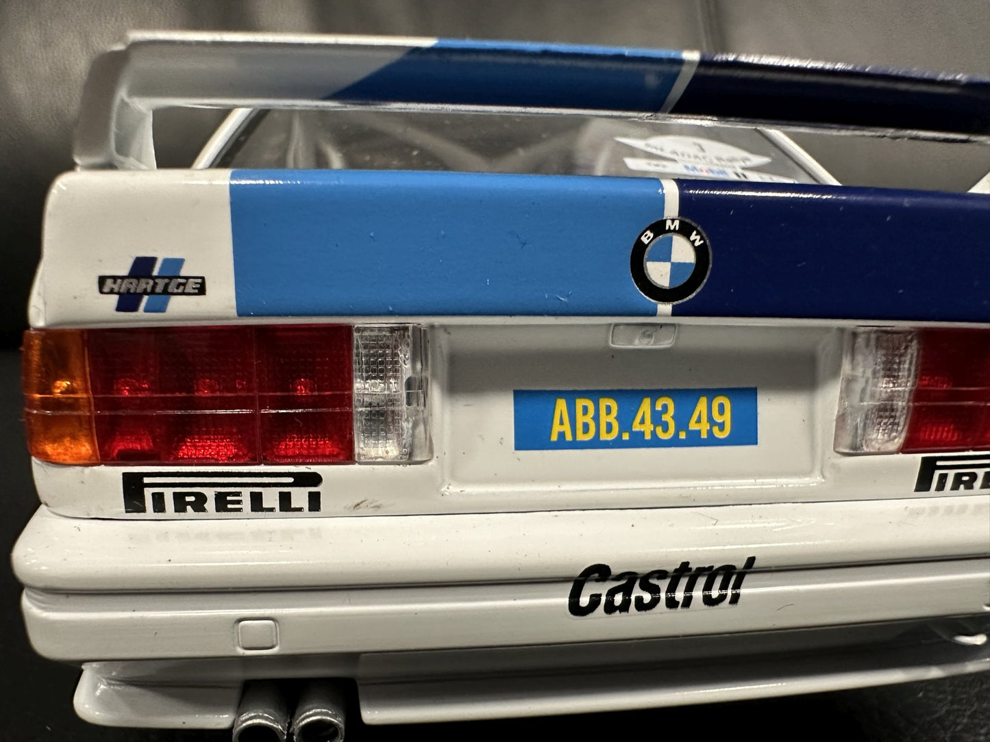 Bmw E30 Hartge Rally Deutschland 1990 white/blue 1:18 Solido S1801514 Бмв Е30 Германия 1990 бял/син