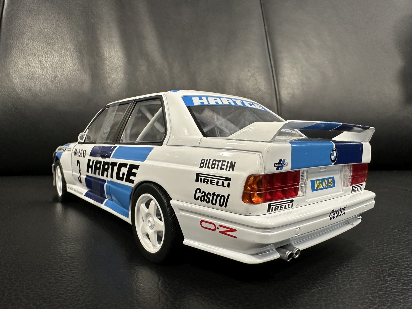 Bmw E30 Hartge Rally Deutschland 1990 white/blue 1:18 Solido S1801514 Бмв Е30 Германия 1990 бял/син