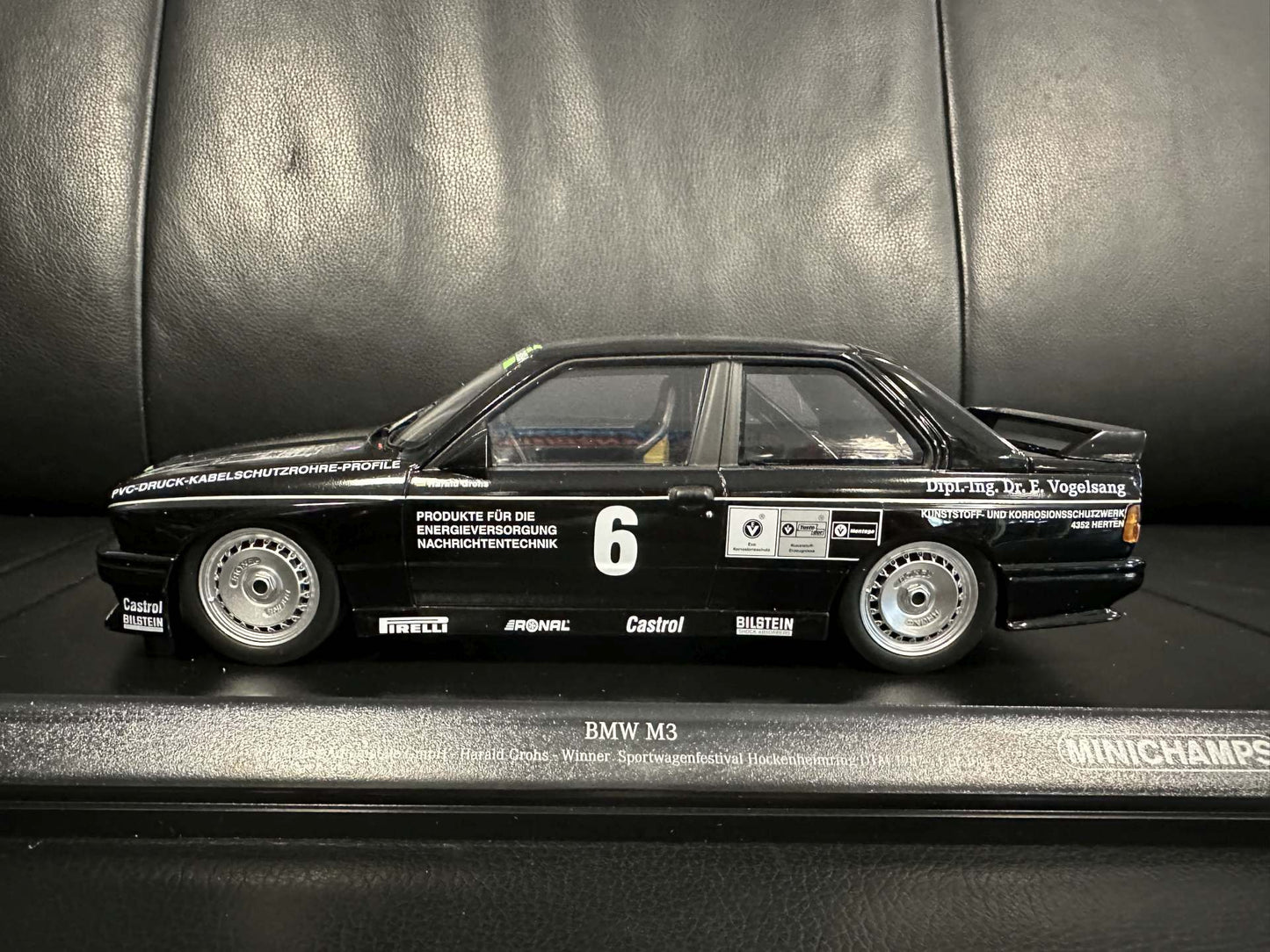 Bmw M3 DTM 1987 Harald Grohs Limitiert 1/300 black 1:18 Minichamps 155872006 Бмв M3 DTM 1987 черен Лимитирана
