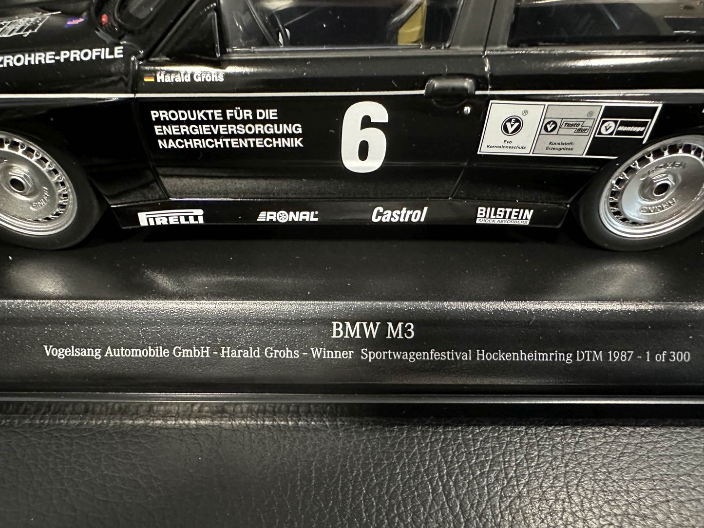 Bmw M3 DTM 1987 Harald Grohs Limitiert 1/300 black 1:18 Minichamps 155872006 Бмв M3 DTM 1987 черен Лимитирана