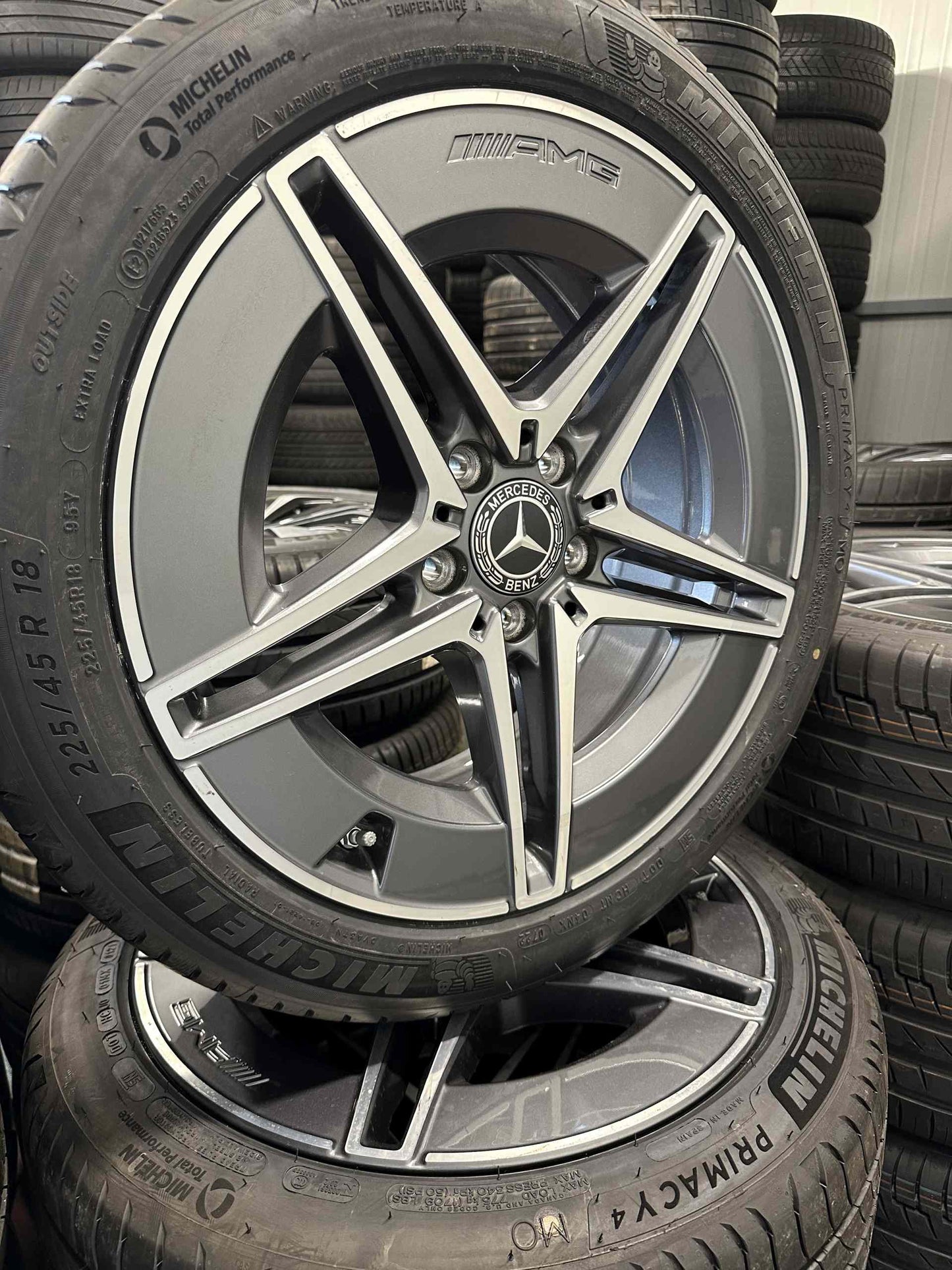 Нови Mercedes C klasse Hybrid 18 Zoll AMG Мерцедес Ц класа Хибрид W206 18 цола AMG летен комплект летни гуми