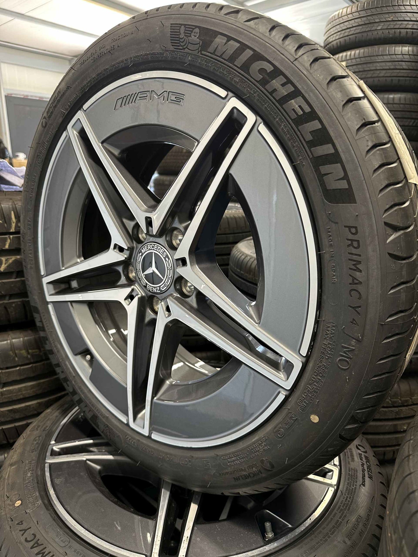 Нови Mercedes C klasse Hybrid 18 Zoll AMG Мерцедес Ц класа Хибрид W206 18 цола AMG летен комплект летни гуми