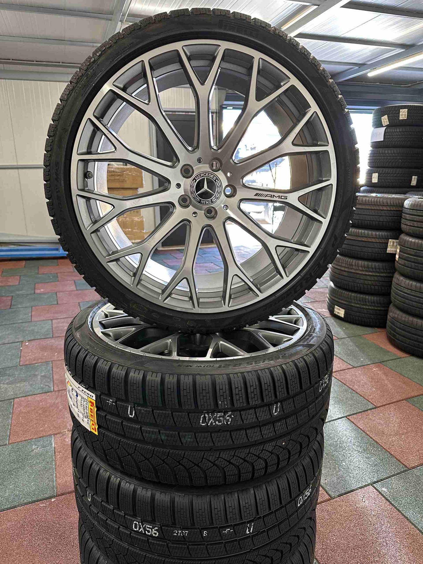 Нови Mercedes SL43 55 63 AMG W232 R232 21 Zoll Мерцедес СЛ43 55 63 AMG В232 Р232 21 цола джанти зимен комплект зимни гуми