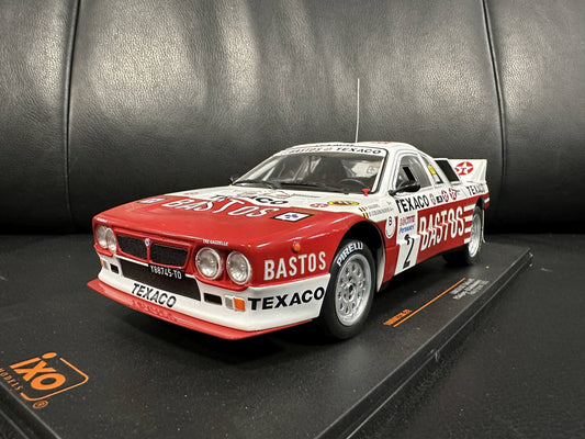 Lancia 037 Rally Bastos Ypres 1985 1:18 IXO 18RMC136.22 Ланчия 037 Бастос бял/червен
