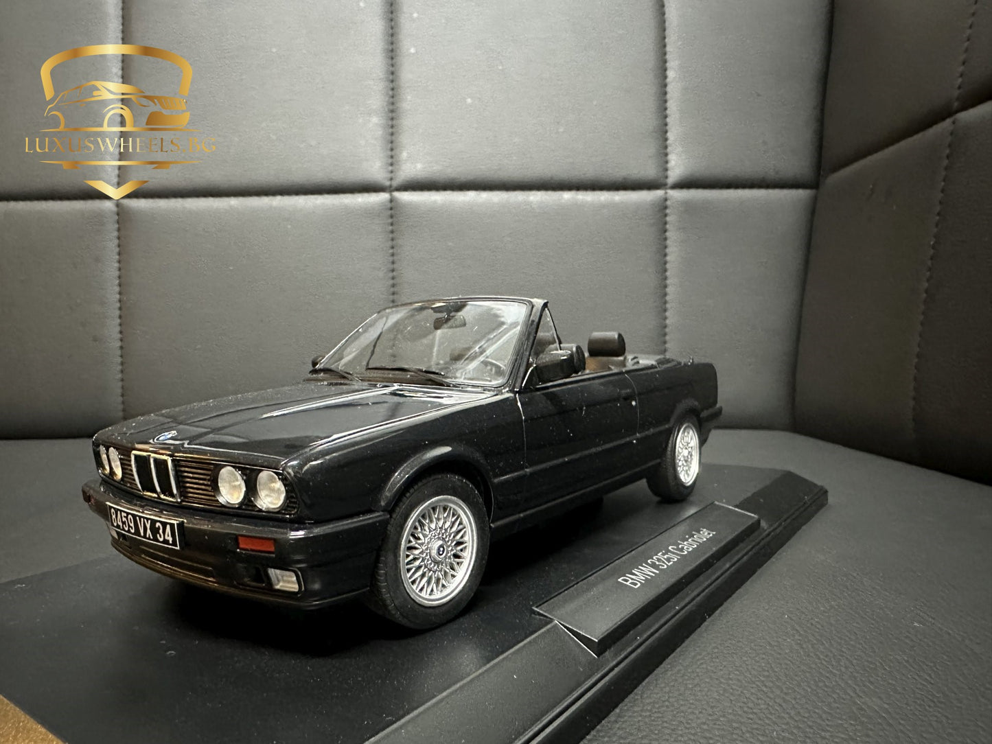 Bmw 325i E30 1991 Cabrio black 1:18 Norev 183211 Бмв 325i Е30 Кабрио черен