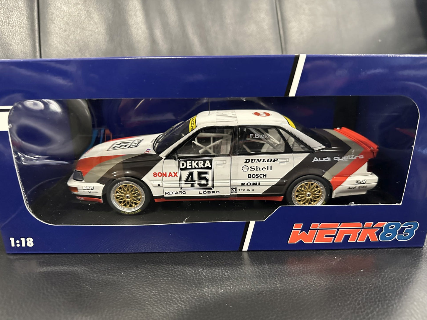 Audi V8 DTM Frank Biela 1991 white 1:18 Werk 83 W1801508 1:18 Ауди В8