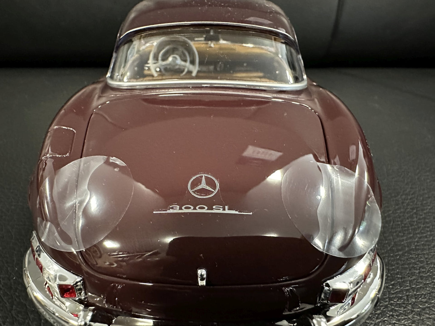 Mercedes Benz 300 SL Cabrio red 1:18 NOREV 183891 Мерцедес Бенц 300 СЛ Кабрио бордо отваряем
