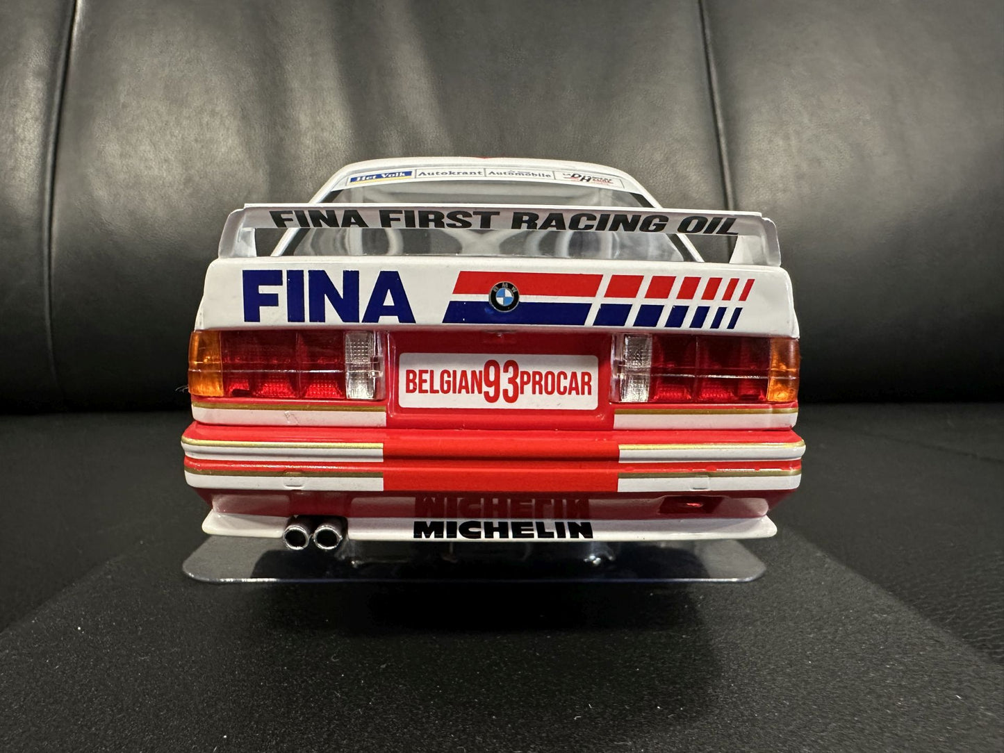 Bmw M3 E30 Belgium Pro Car 1993 white/red 1:18 Solido S1801523 Бмв М3 Е30 Белгия Про Кар бял/червен