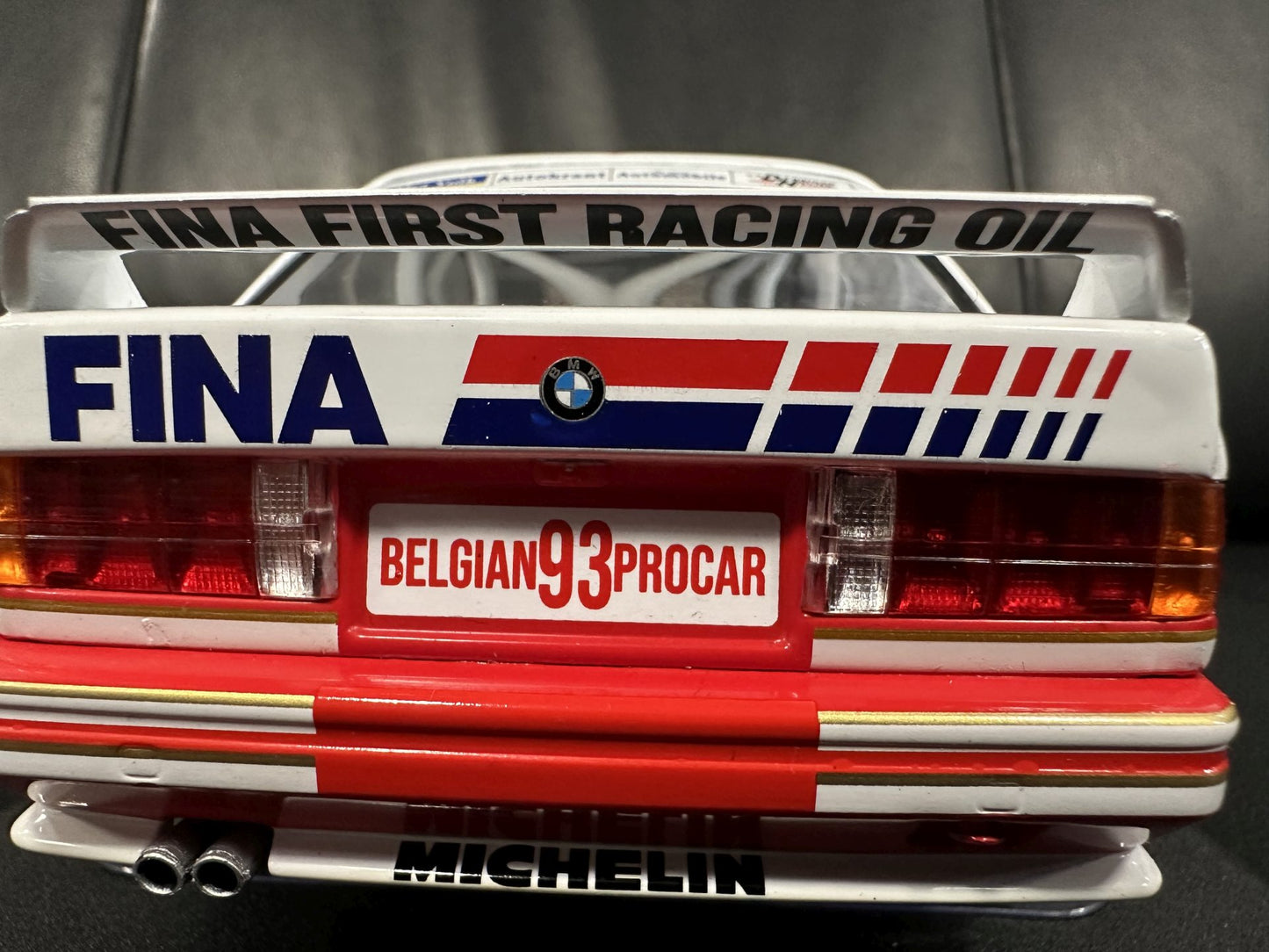 Bmw M3 E30 Belgium Pro Car 1993 white/red 1:18 Solido S1801523 Бмв М3 Е30 Белгия Про Кар бял/червен
