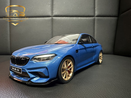 Bmw M2 CS F87 blue Limitiert 583/1600 1:18 GT Spirit GT353 Бмв M2 син Лимитирана