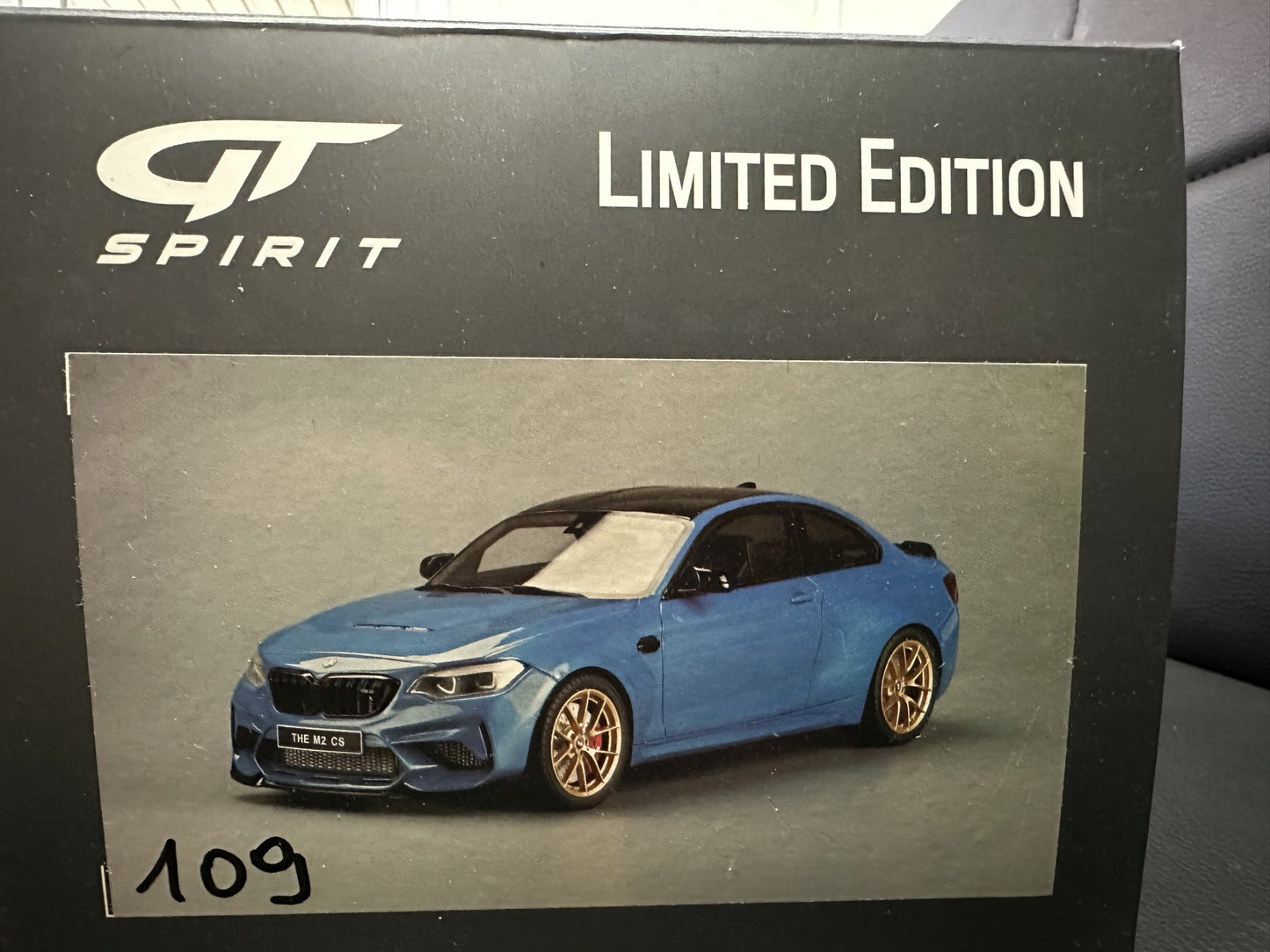 Bmw M2 CS F87 blue Limitiert 583/1600 1:18 GT Spirit GT353 Бмв M2 син Лимитирана