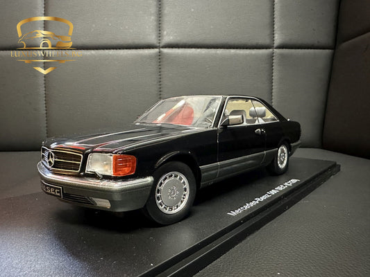 Mercedes Benz 500SEC Coupe C126 black 1:18 KK-Scale KKDC180334 Мерцедес Бенц Купе черен